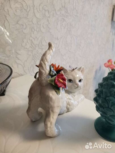 Статуэтка Pavone фарфоровая кошка