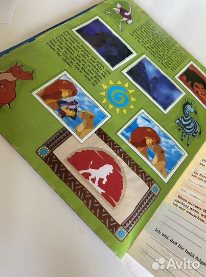Король Лев panini на немецком, наклейки Lion King