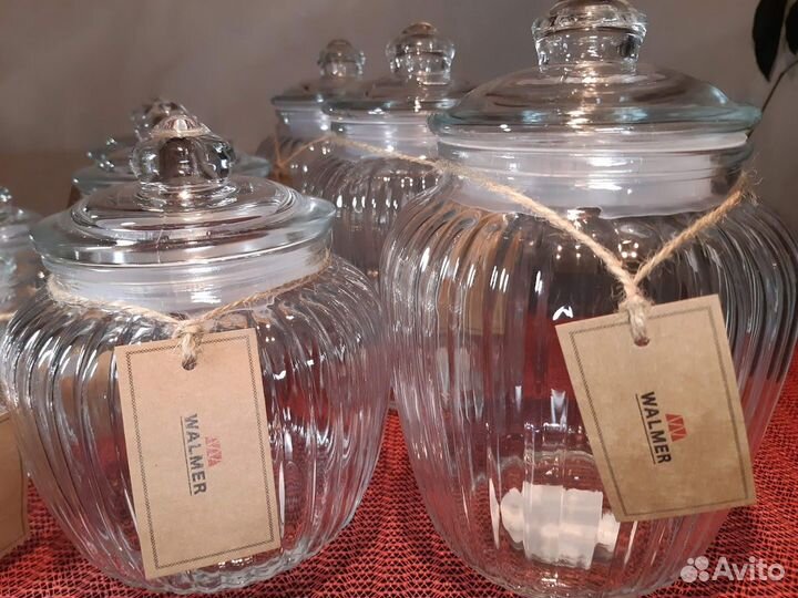 Банки для хранения 1.72, 1.3, 0,3 л Walmer