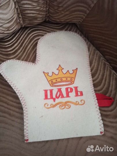 Подарочный набор для бани (шапка, рукавица)