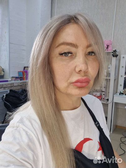 Парик блонд натуральный волос система замещения