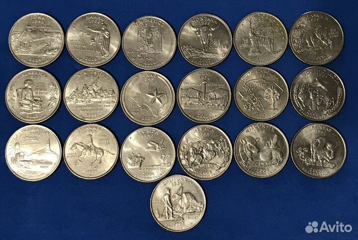 25 центов США (квотер) Штаты