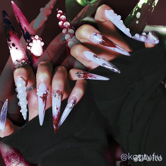 Маникюр с наращиванием