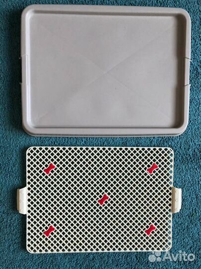 Туалет лоток с сеткой для собак малый 50х38х3,5