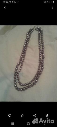 Комплект майорский жемчуг бусы и серьги