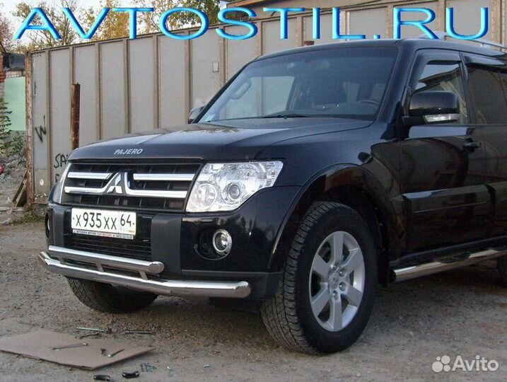 Защита заднего бампера уголки Mitsubishi Pajero 4