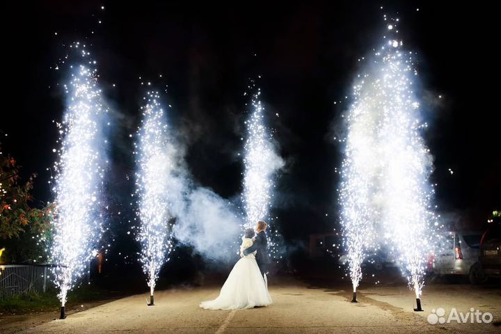 Холодные фонтаны на свадьбу