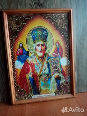 Алмазная мозаика Икона святой Николай Чудотворец