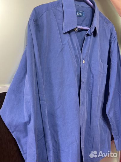 Рубашка мужская синяя