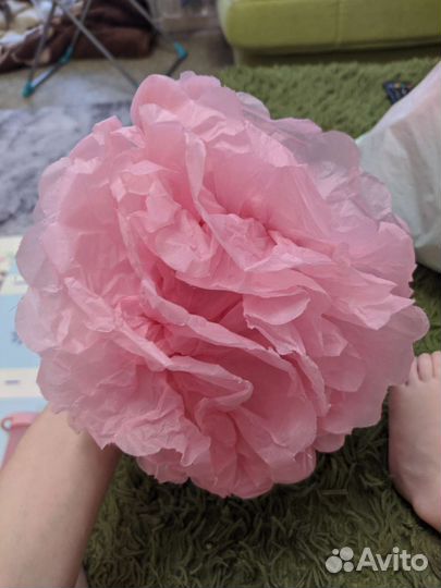 Декор на день рождения, бумажные цветы, отдам