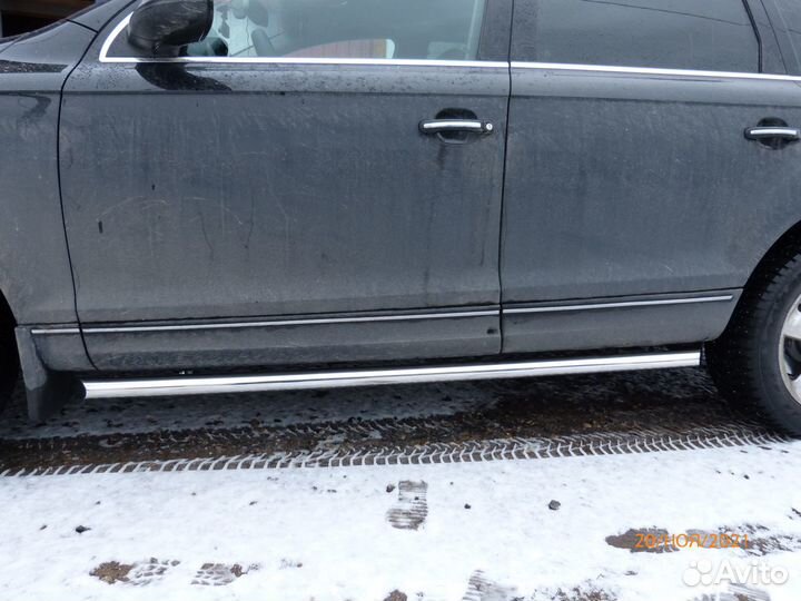 Пороги труба боковые нержавейка Ауди Q7