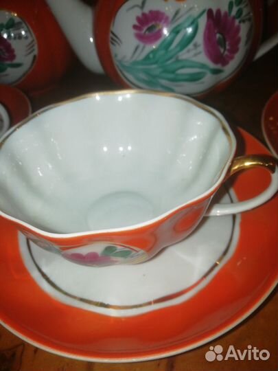 Сервиз Дулево тончайший Маки