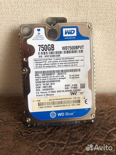 Жесткий диск 750gb