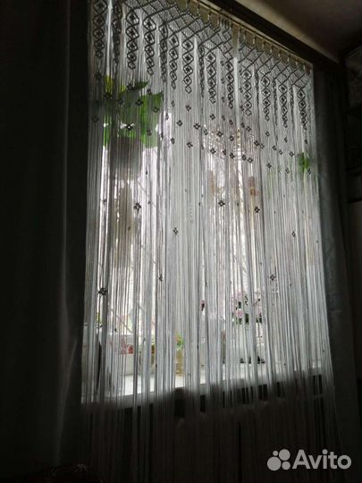 Макраме штора, фонарики