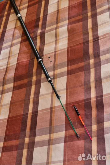Телескопическая удочка СССР с катушкой и поплавком