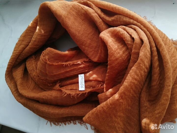 Новый тонкий шарф-палантин вискоза /хлопок 180х75