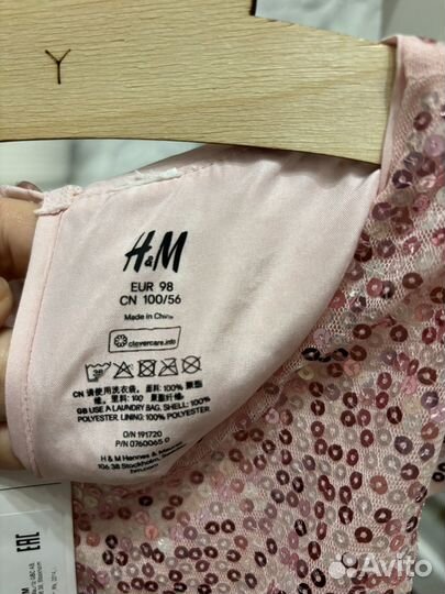 Платье hm на девочку 98