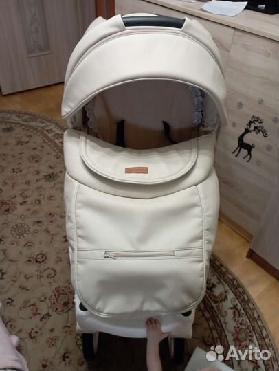 Коляска 2 в 1 Эко кожа Аdamex Мassimo