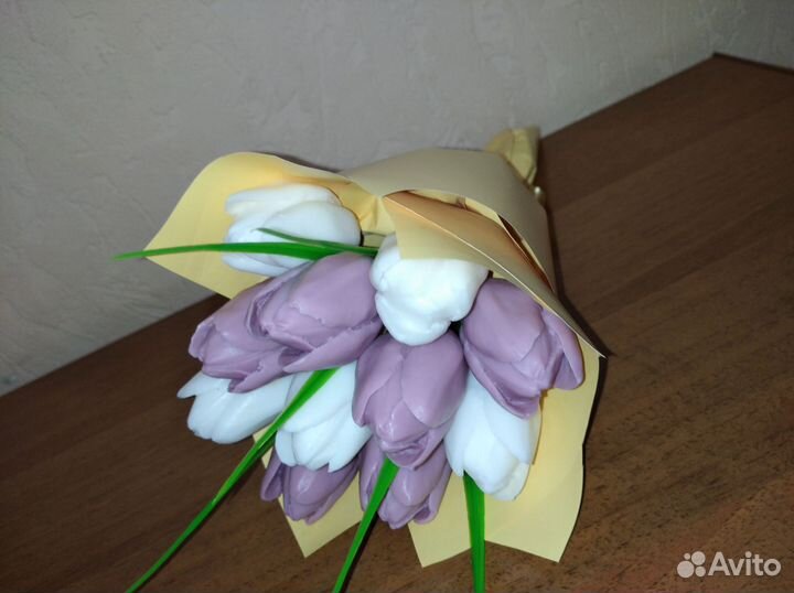 Букет из мыла тюльпаны