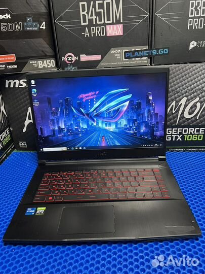 Ноутбук игровой i5-11400/8/256ssd/3050ti