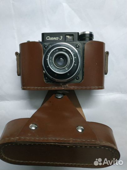 Фотоаппарат Смена-3 в футляре рабочий