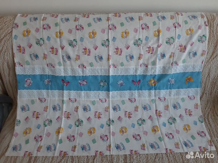 Одеяло детское байковое в кроватку + пододеяльники