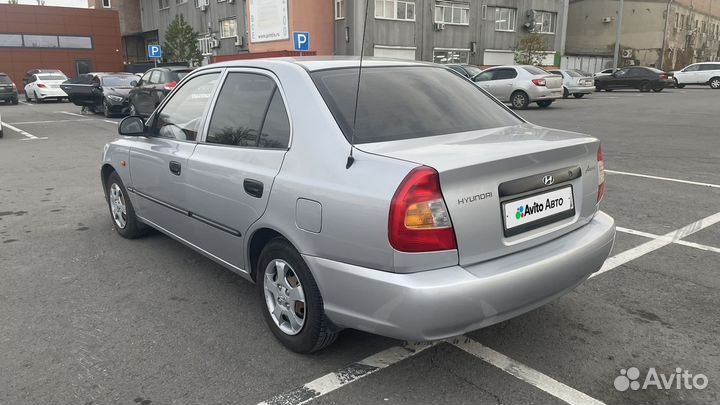 Hyundai Accent 1.5 МТ, 2006, 201 757 км