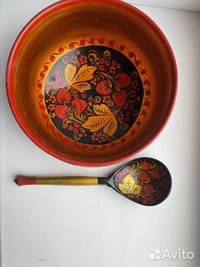 Хохлома плошка + ложка