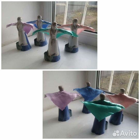 Фарфоровые статуэтки Казак и Казачка