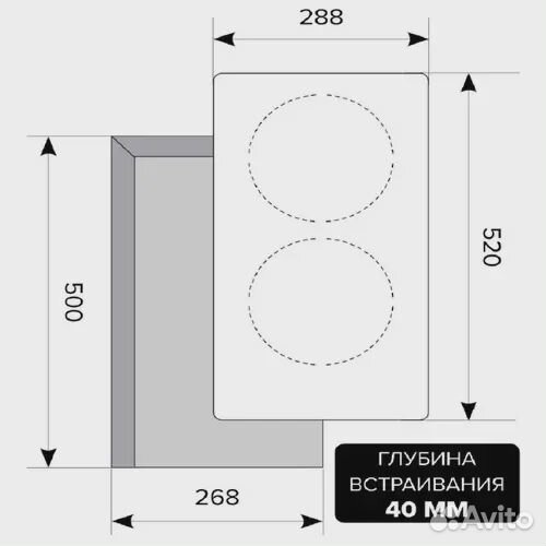 2- х комфор,варочная панельLEX EVH 321 BL, черный