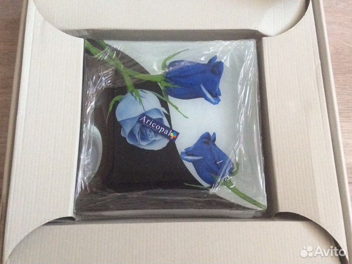 Набор квадратных тарелок из упрочненого стекла