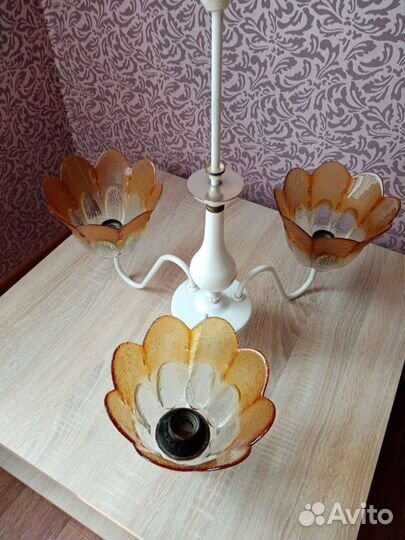 Люстра времен СССР 3 х рожковая