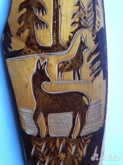 Картина на спиле дерева СССР