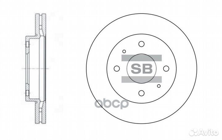 Диск тормозной hyundai elantra 00- SD2005 Sangs