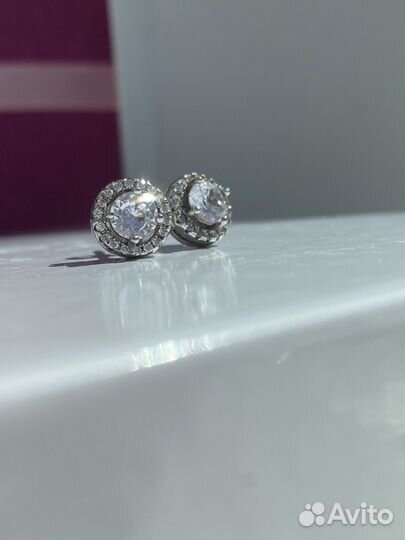 Серебряные серьги пусеты