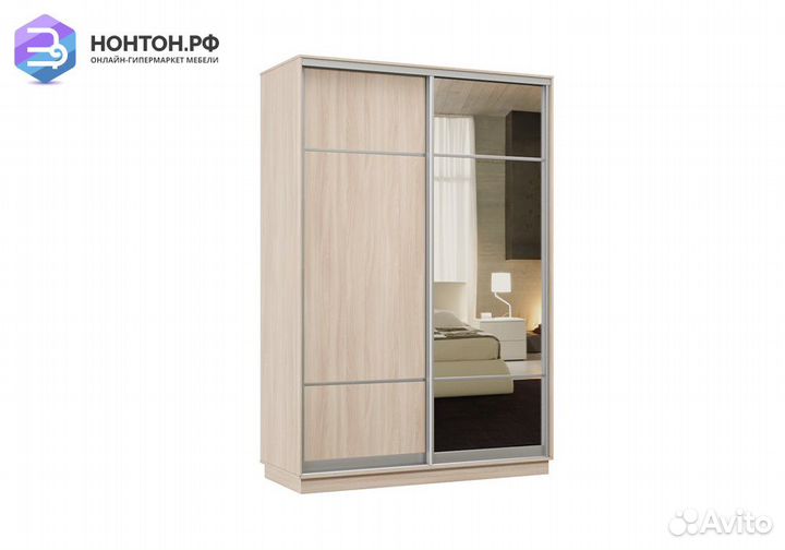 Шкаф-купе двухдверный Проксима ясень шимо светлый