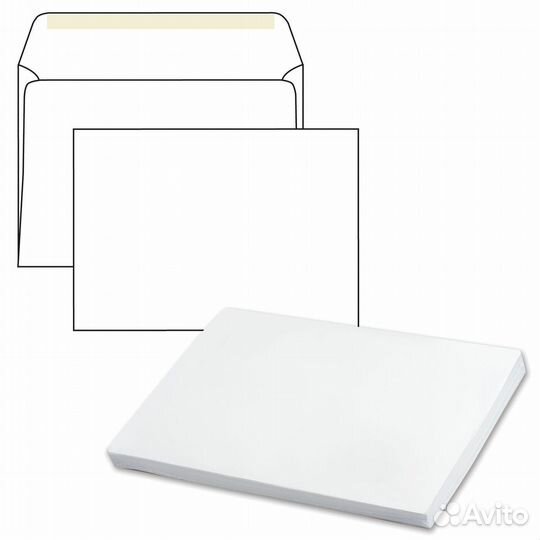Почтовые конверты бумажные С4 (229х324мм) 250 шт