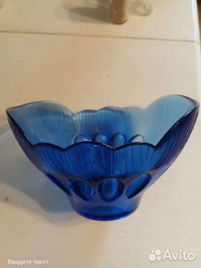 Салатник цветное стекло СССР