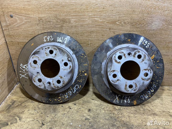 Комплект задних тормозных дисков Opel Astra H D198