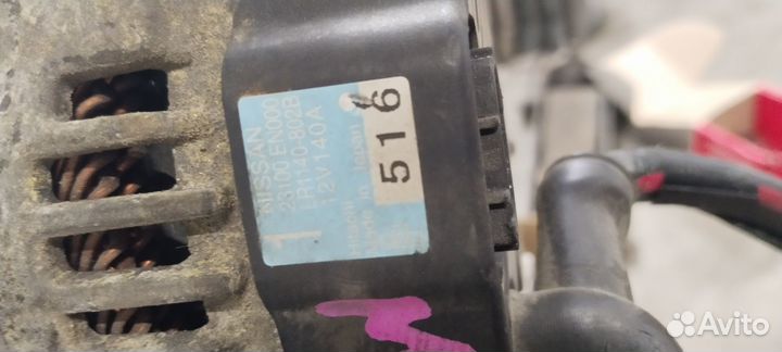 Генератор nissan 23100en000 c двигателя MR20