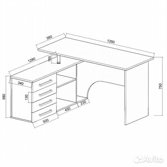 Стол компьютерный новый угловой