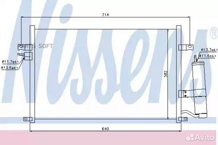 Радиатор кондиционера chevrolet lacetti (2003) 1.4