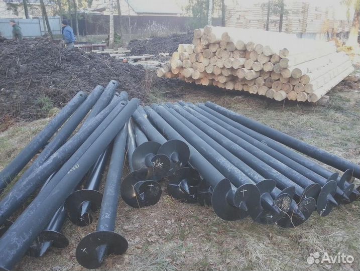 Установка Винтовых сваи