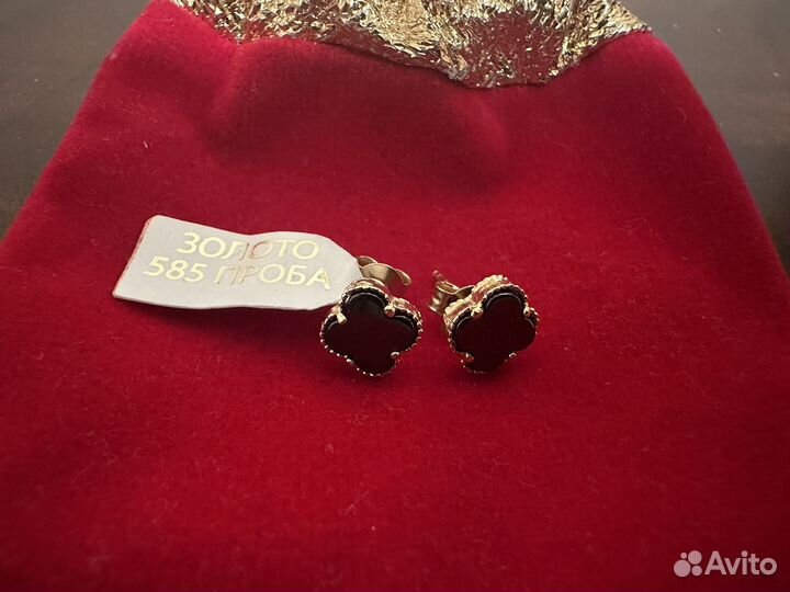 Золотые серьги пусеты