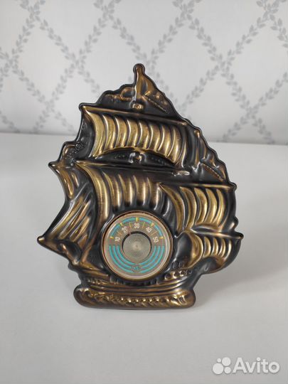 Винтажный термометр Парусник СССР