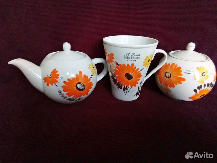 Тарелки, рюмки, чайные пары Бишкиль