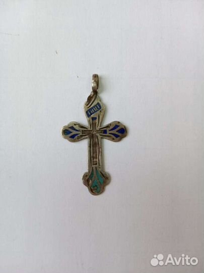 Серебро царское Эмаль крестик