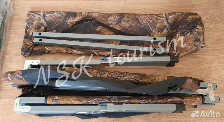 Раскладушка профильная складная 186х64х40см