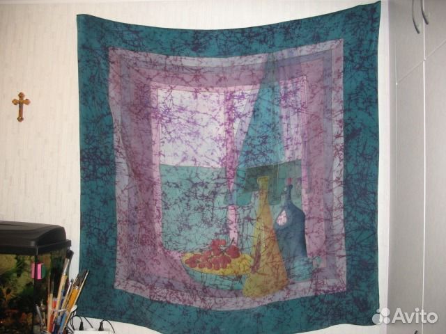 Штора-панно в технике батик