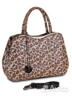 Сумка натуральный замш с леопардовым принтом